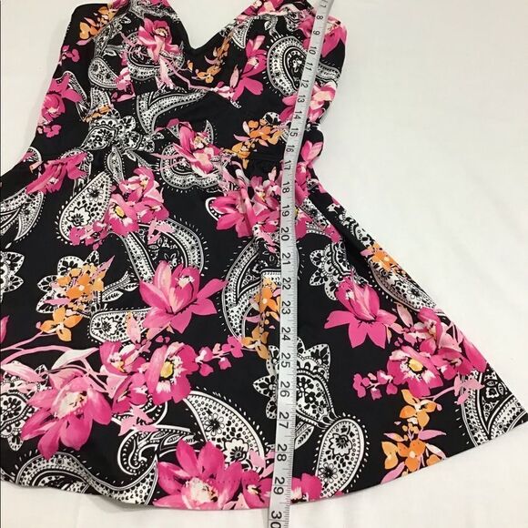 Maxine Of Hollywood Floral Print One Piece Swimsuit Good Condition Size 16 - Picture 11 of 12